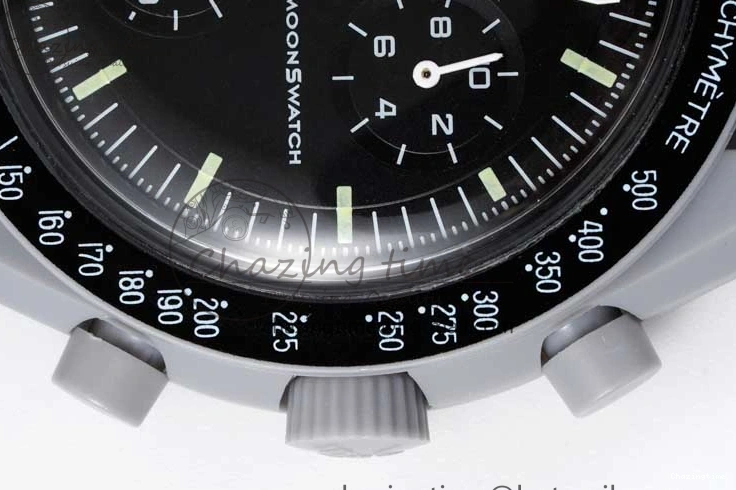 0128 Speedmaster Misson To The Moon 1:1 Best Edition Black Dial On Nylon Strap Quartz UrbanChic 7856